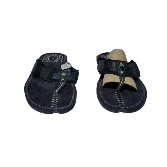 Terrasoles Flip Flop/Thongs/ Sandals Men's  Size 12 Black post toe - Picture 9 of 9